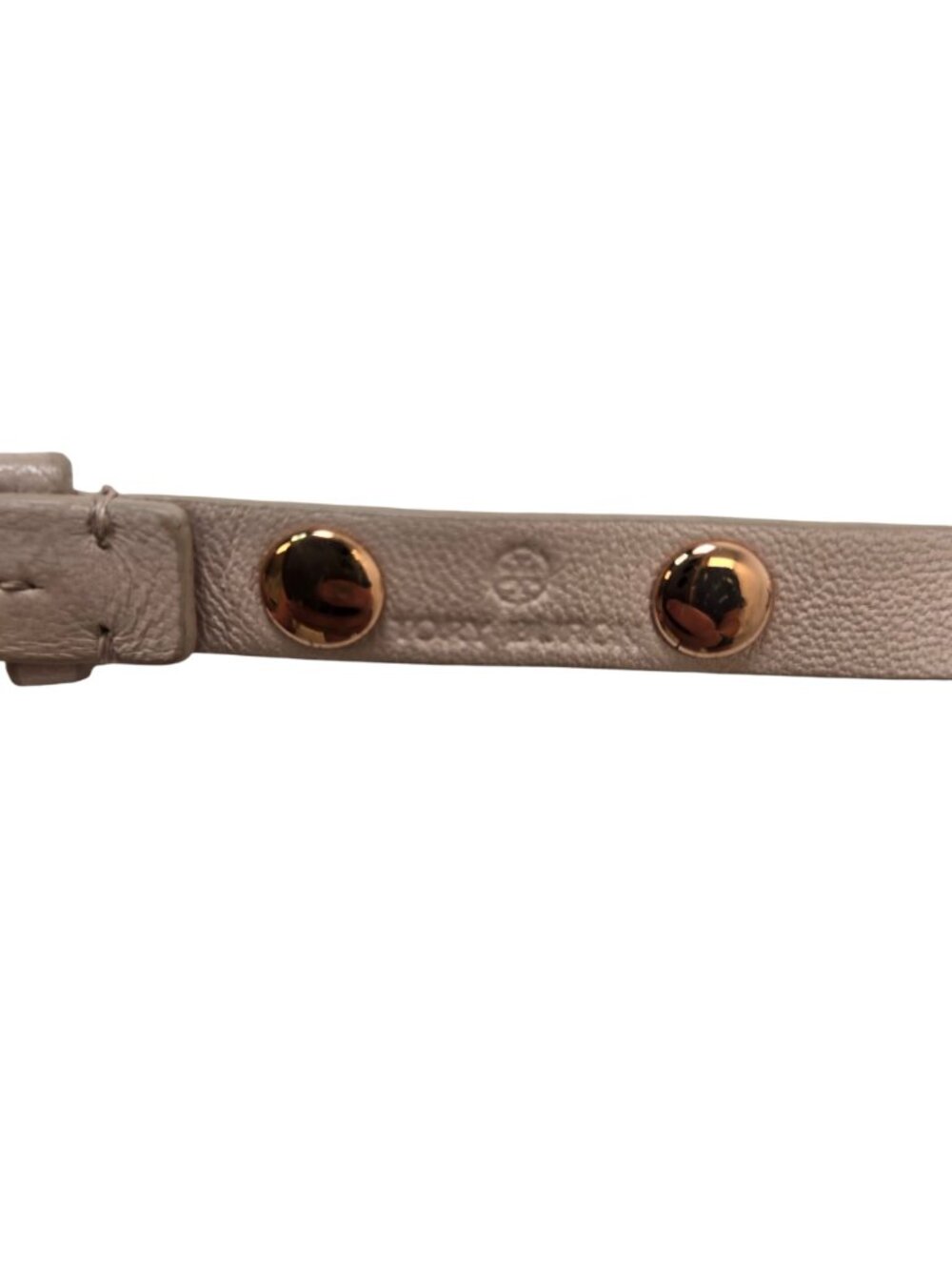 Tory Burch Double Wrap Logo Pink Leather & Rose Gold Bracelet - Picture 2 of 6